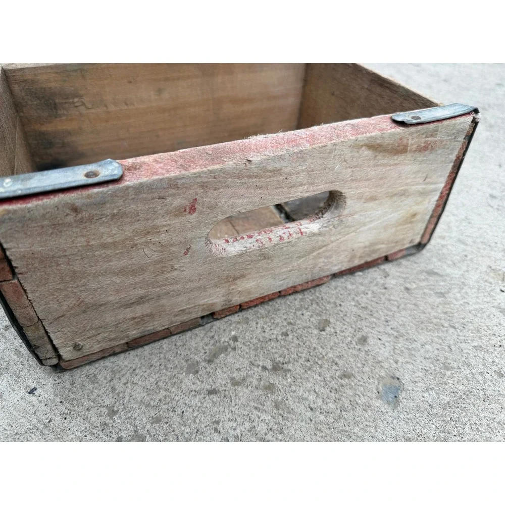 Wooden Soda Crate Large Rustic Vintage Storage Box Coca Cola Coke Collectible